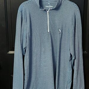 Preppy Blue Striped Long Sleeve Shirt